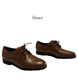 Sioux Cognac Brown Lace Up Derby Shoes NEW Size EU 37